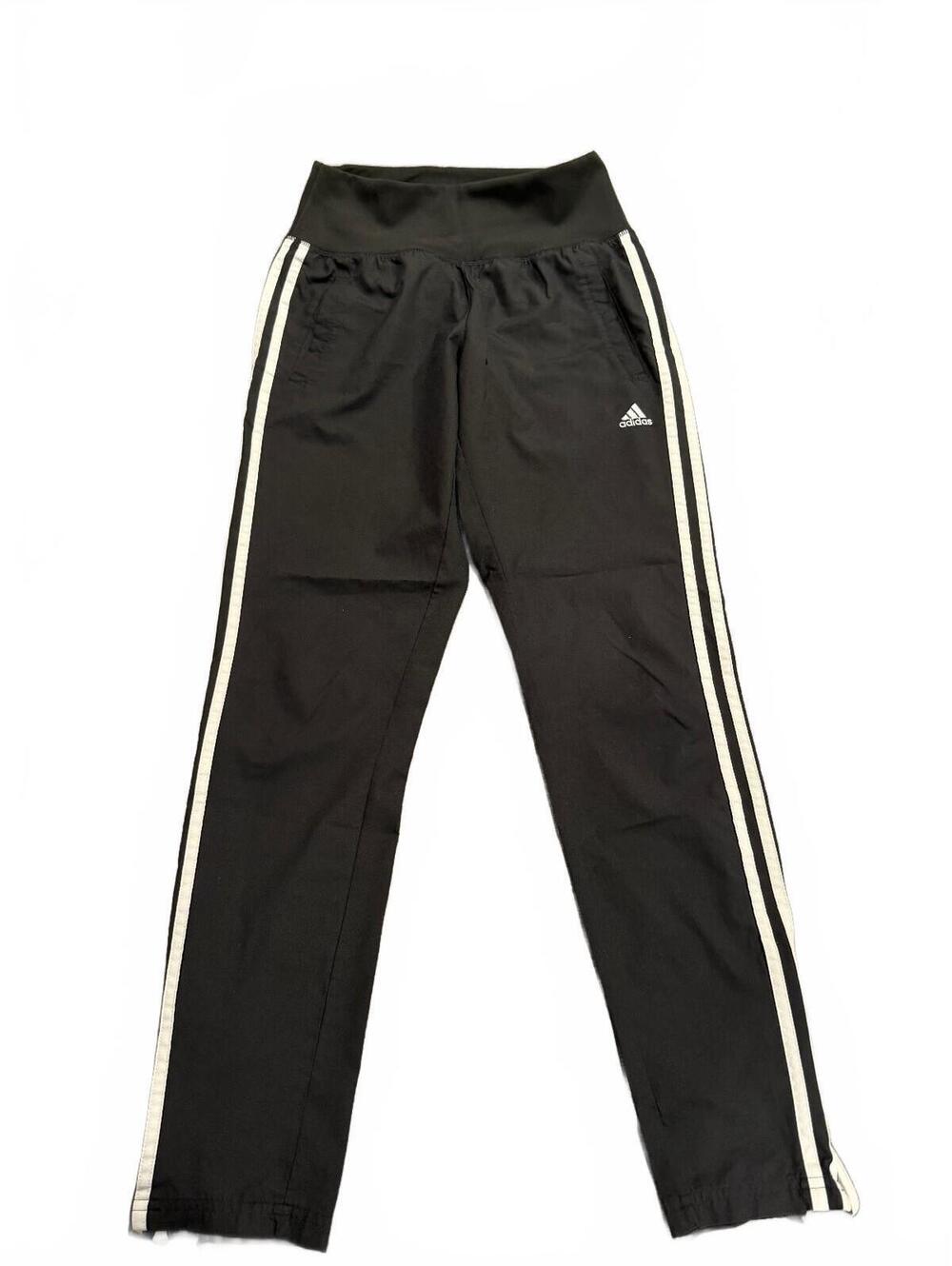 Adidas black striped track pants